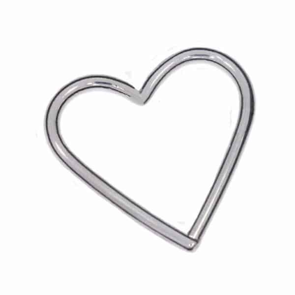 Heart Shape Daith Ring / Gold & Platinum - Image 3