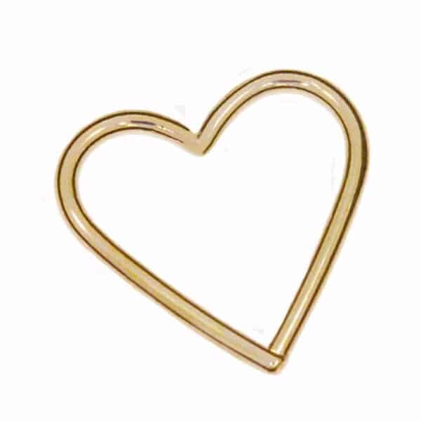 Heart Shape Daith Ring / Gold & Platinum - Image 2