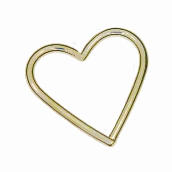 Heart Shape Daith Ring / Gold & Platinum - Image 4