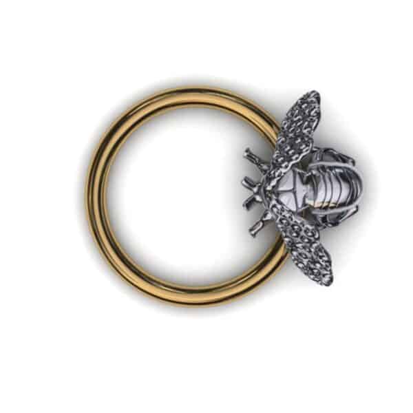 Bee Daith Ring - easy twist in